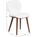 Chaise de salle à manger Tazmyn - SFV4157 - Blanc/Noyer - Safavieh Couture