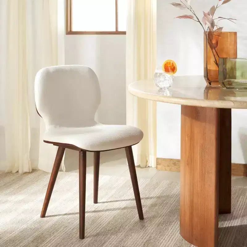 Chaise de salle à manger Tazmyn - SFV4157 - Blanc/Noyer - Safavieh Couture