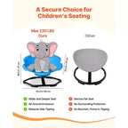 Chaise Pivotante pour Enfants VEVOR, Capacité 100 kg, Chaise Tournante Sensorielle Cylindrique avec Base Métallique Antidérapante, Siège Rotatif pour Tout-petits, Bleu