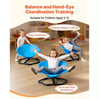 Chaise Pivotante pour Enfants VEVOR, Capacité 100 kg, Chaise Tournante Sensorielle Cylindrique avec Base Métallique Antidérapante, Siège Rotatif pour Tout-petits, Bleu