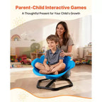 Chaise Pivotante pour Enfants VEVOR, Capacité 100 kg, Chaise Tournante Sensorielle Cylindrique avec Base Métallique Antidérapante, Siège Rotatif pour Tout-petits, Bleu