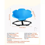 Chaise Pivotante pour Enfants VEVOR, Capacité 100 kg, Chaise Tournante Sensorielle Cylindrique avec Base Métallique Antidérapante, Siège Rotatif pour Tout-petits, Bleu