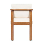 Chaises de salle à manger sans accoudoirs Christopher Knight Home Grayson en bois d'acacia moderne pour patio avec coussins