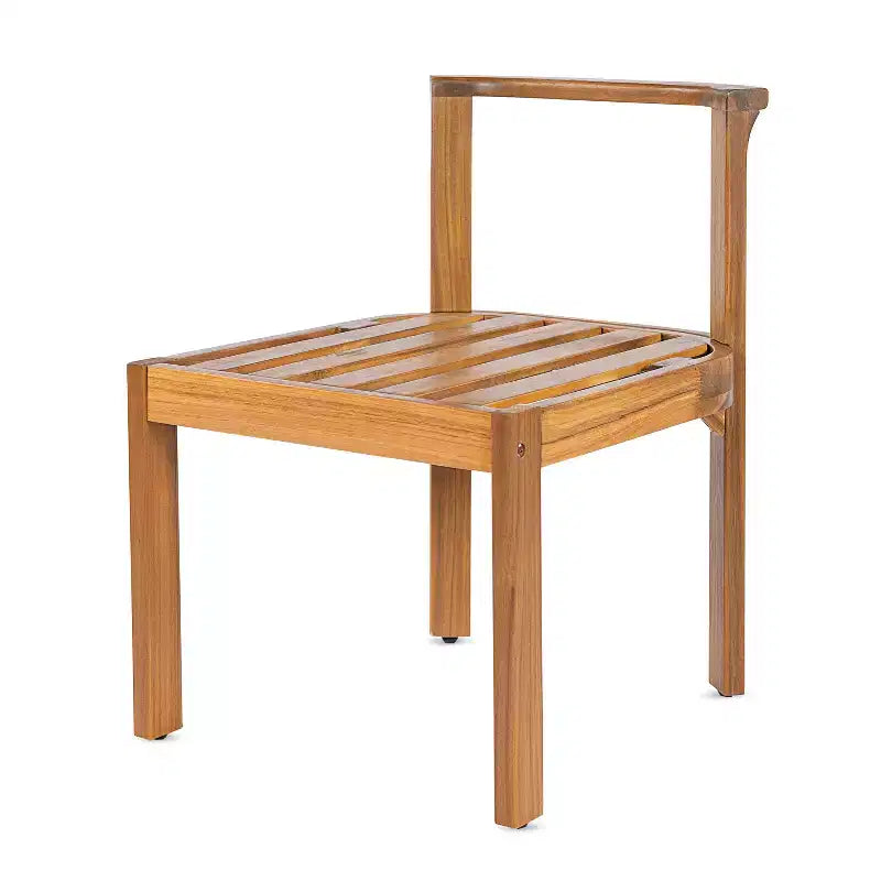 Chaises de salle à manger sans accoudoirs Christopher Knight Home Grayson en bois d'acacia moderne pour patio avec coussins