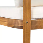 Chaises de salle à manger sans accoudoirs Christopher Knight Home Grayson en bois d'acacia moderne pour patio avec coussins
