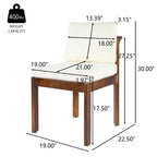 Chaises de salle à manger sans accoudoirs Christopher Knight Home Grayson en bois d'acacia moderne pour patio avec coussins