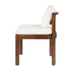 Chaises de salle à manger sans accoudoirs Christopher Knight Home Grayson en bois d'acacia moderne pour patio avec coussins