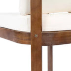 Chaises de salle à manger sans accoudoirs Christopher Knight Home Grayson en bois d'acacia moderne pour patio avec coussins
