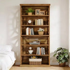 Étagère décorative en bois à 6 niveaux GDFStudio Deeanne avec panneaux latéraux à motifs