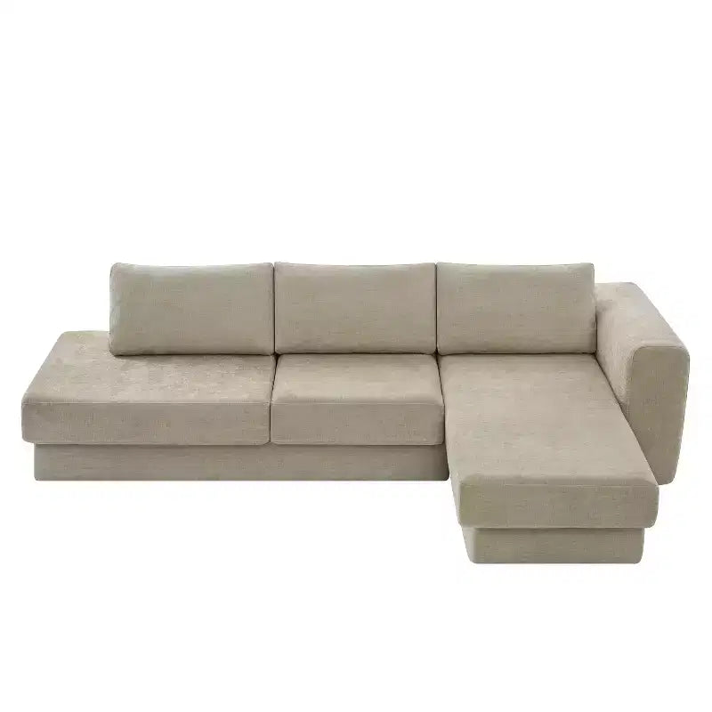 Canapé d'angle en chenille moderne Orai 113 de Christopher Knight Home avec coussins double couche