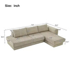 Canapé d'angle en chenille moderne Orai 113 de Christopher Knight Home avec coussins double couche