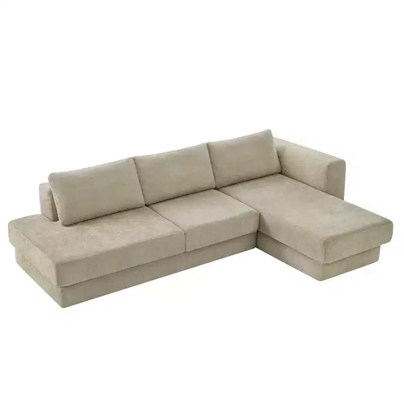 Canapé d'angle en chenille moderne Orai 113 de Christopher Knight Home avec coussins double couche