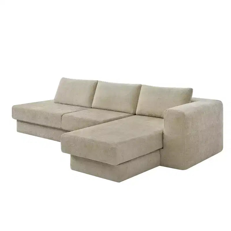 Canapé d'angle en chenille moderne Orai 113 de Christopher Knight Home avec coussins double couche