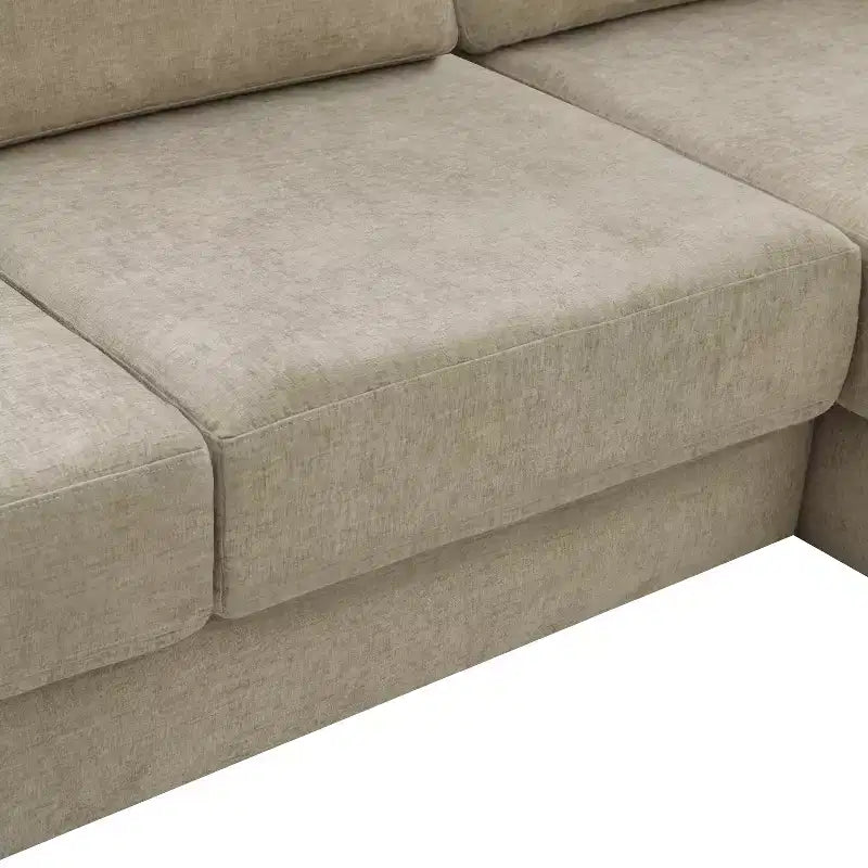 Canapé d'angle en chenille moderne Orai 113 de Christopher Knight Home avec coussins double couche
