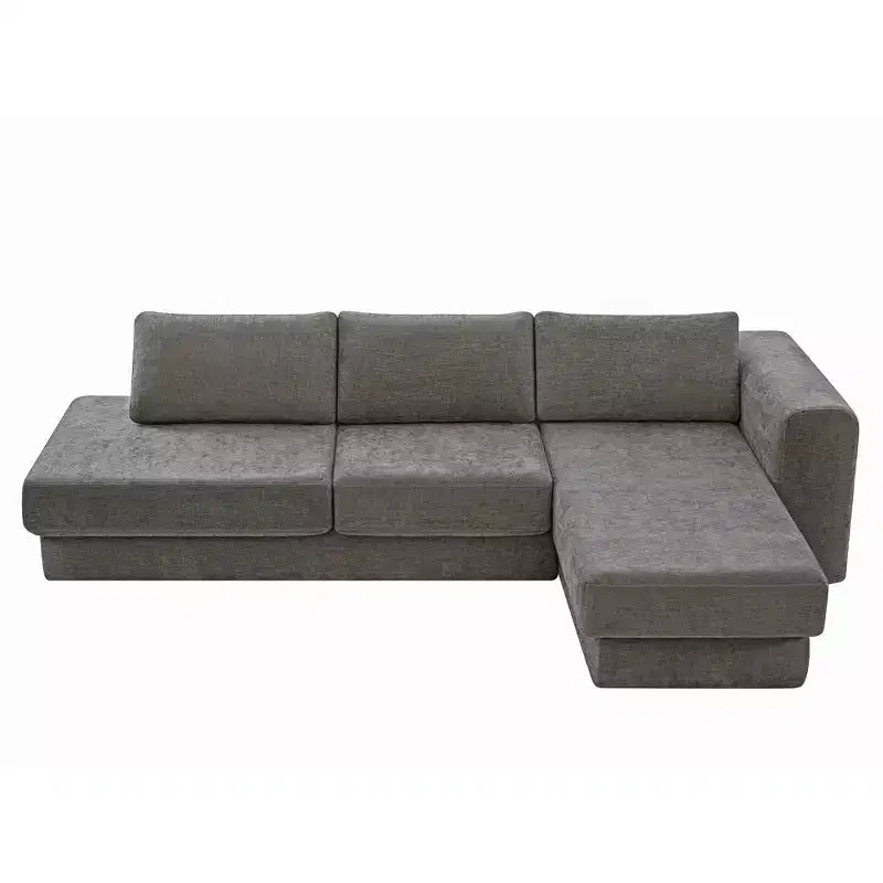 Canapé d'angle en chenille moderne Orai 113 de Christopher Knight Home avec coussins double couche
