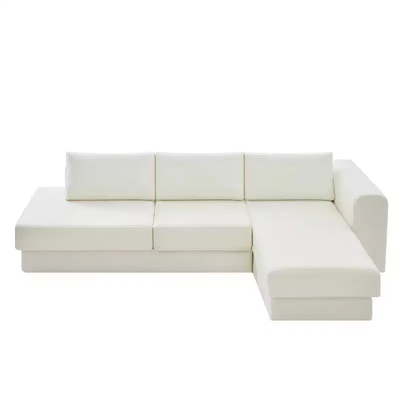 Canapé d'angle en chenille moderne Orai 113 de Christopher Knight Home avec coussins double couche