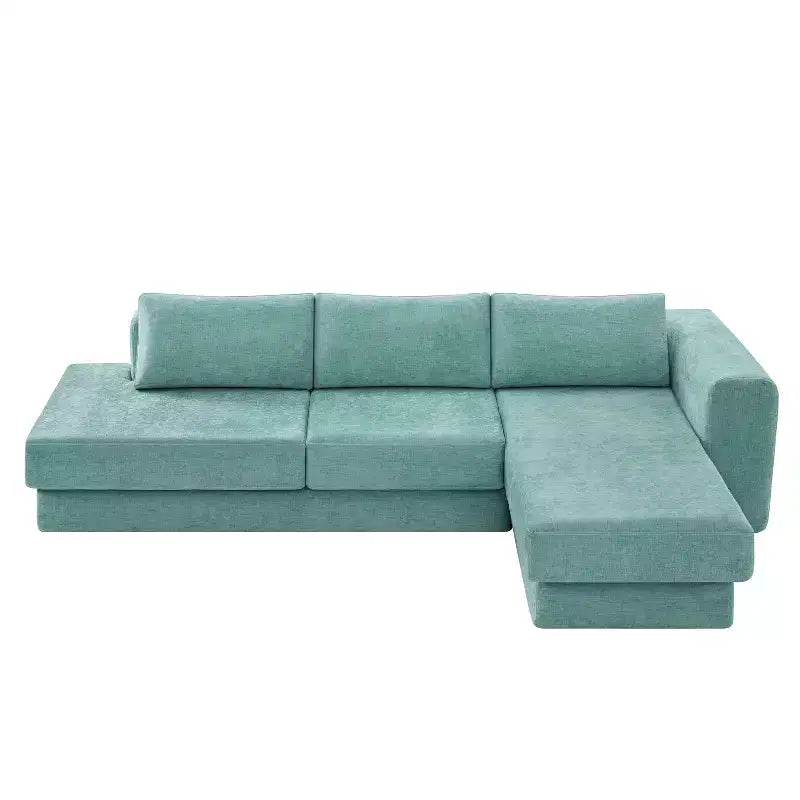 Canapé d'angle en chenille moderne Orai 113 de Christopher Knight Home avec coussins double couche