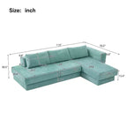 Canapé d'angle en chenille moderne Orai 113 de Christopher Knight Home avec coussins double couche