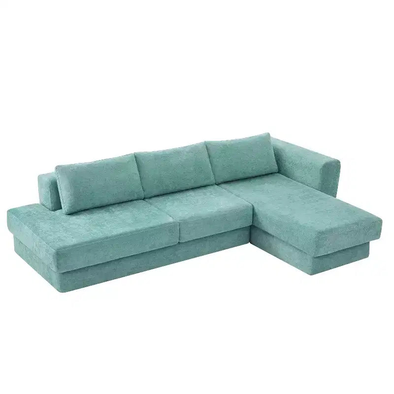 Canapé d'angle en chenille moderne Orai 113 de Christopher Knight Home avec coussins double couche