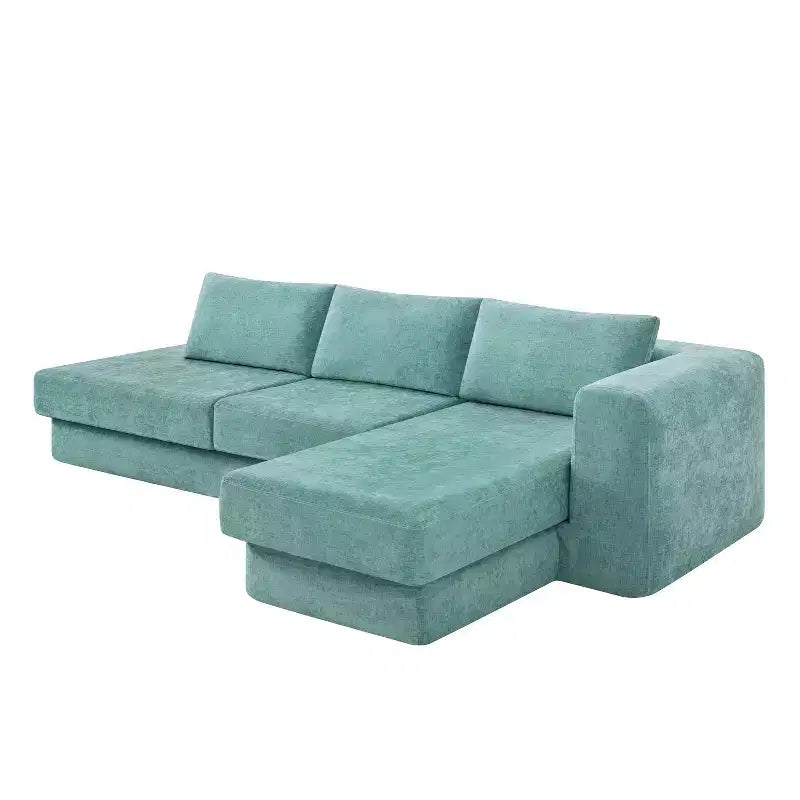Canapé d'angle en chenille moderne Orai 113 de Christopher Knight Home avec coussins double couche