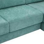 Canapé d'angle en chenille moderne Orai 113 de Christopher Knight Home avec coussins double couche