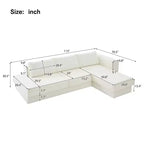 Canapé d'angle en chenille moderne Orai 113 de Christopher Knight Home avec coussins double couche
