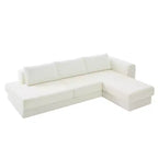 Canapé d'angle en chenille moderne Orai 113 de Christopher Knight Home avec coussins double couche
