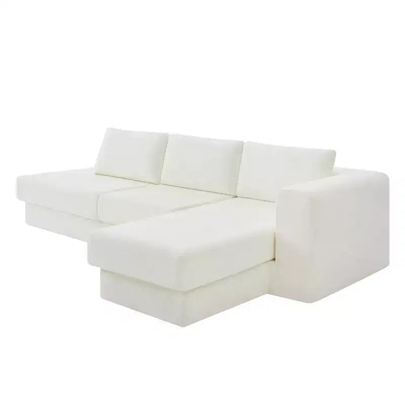 Canapé d'angle en chenille moderne Orai 113 de Christopher Knight Home avec coussins double couche