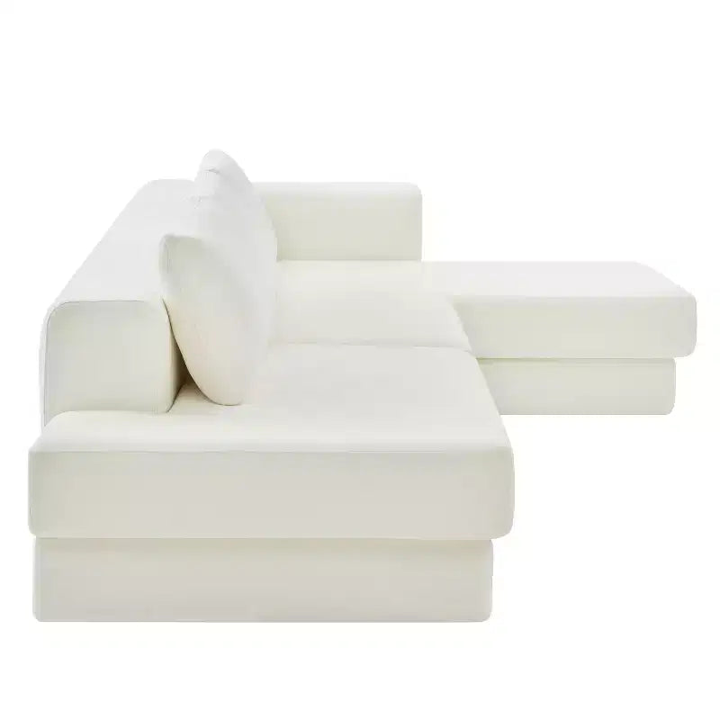 Canapé d'angle en chenille moderne Orai 113 de Christopher Knight Home avec coussins double couche