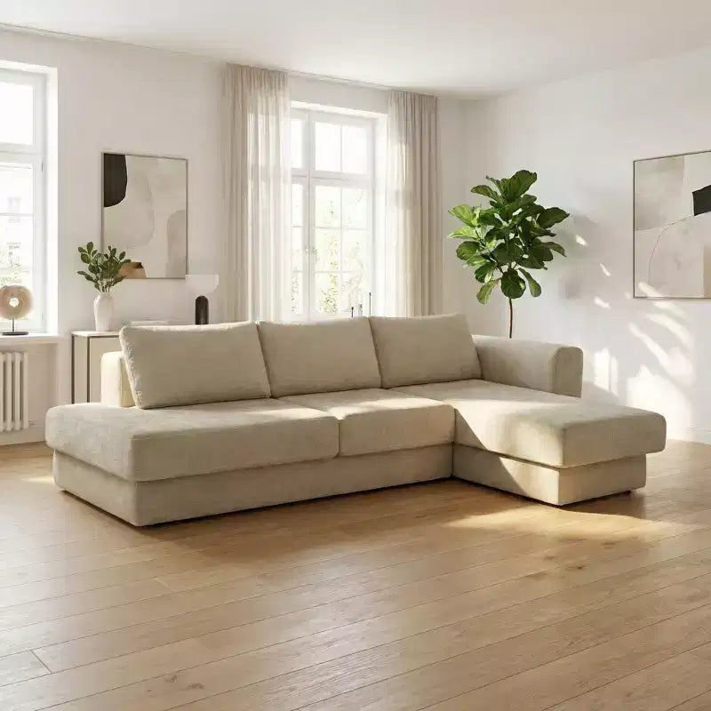Canapé d'angle en chenille moderne Orai 113 de Christopher Knight Home avec coussins double couche