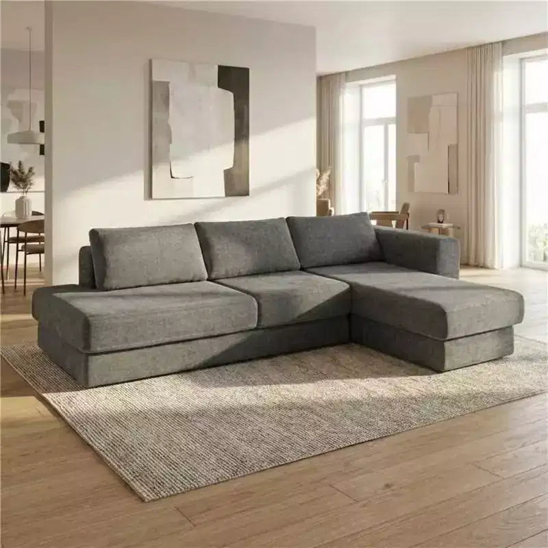 Canapé d'angle en chenille moderne Orai 113 de Christopher Knight Home avec coussins double couche