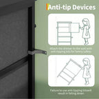 Meuble TV, Meuble de divertissement pour téléviseurs de 45 à 65 pouces, avec lumières, 8 tiroirs en tissu, cadre en métal et dessus en bois, meuble de rangement pour salon, chambre, couloir.
