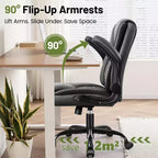 Chaise de Bureau de Direction en Cuir KERDOM, Chaise de Bureau Ergonomique avec Roulettes