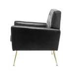 Lot de 2 fauteuils d'appoint contemporains en bois rembourrés Maris avec capitonnage pour chambre à coucher et salon | ART OF LIVING DESIGNS