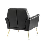 Lot de 2 fauteuils d'appoint contemporains en bois rembourrés Maris avec capitonnage pour chambre à coucher et salon | ART OF LIVING DESIGNS