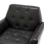 Lot de 2 fauteuils d'appoint contemporains en bois rembourrés Maris avec capitonnage pour chambre à coucher et salon | ART OF LIVING DESIGNS