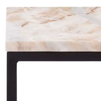 Table d'appoint Macklyn Square en marbre - SFV5768 - Marron clair/Noir - Safavieh Couture
