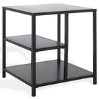 Table d'appoint Hodge Metal à 3 étagères - SFV9557 - Noir - Safavieh Couture