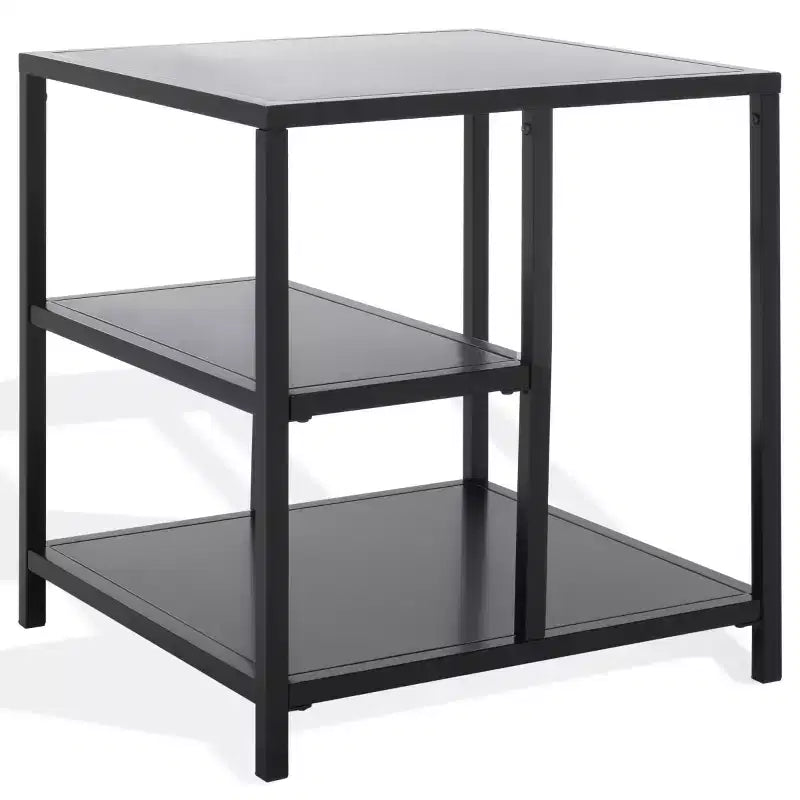 Table d'appoint Hodge Metal à 3 étagères - SFV9557 - Noir - Safavieh Couture