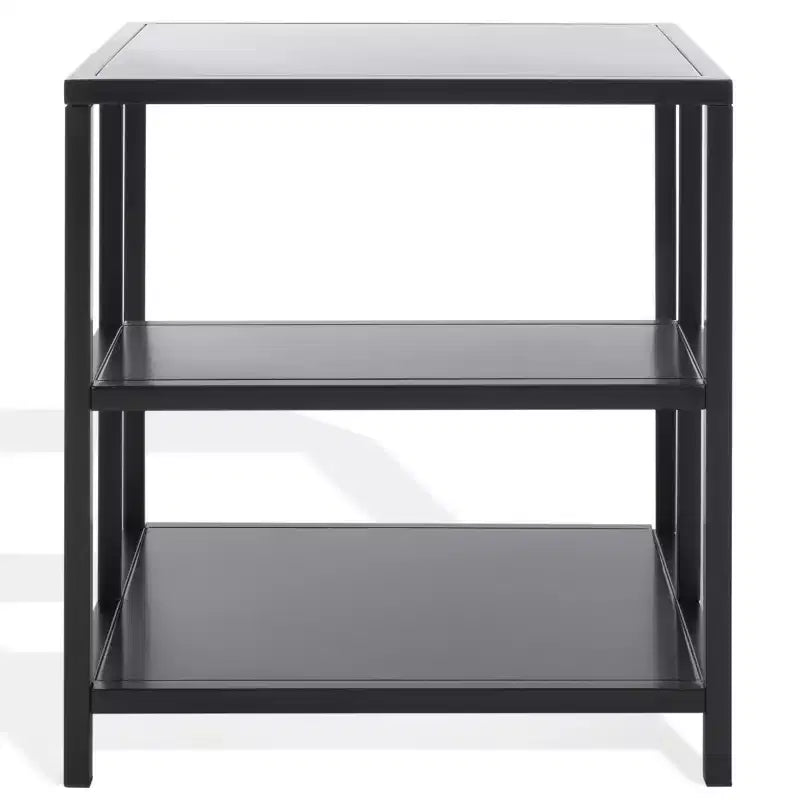 Table d'appoint Hodge Metal à 3 étagères - SFV9557 - Noir - Safavieh Couture