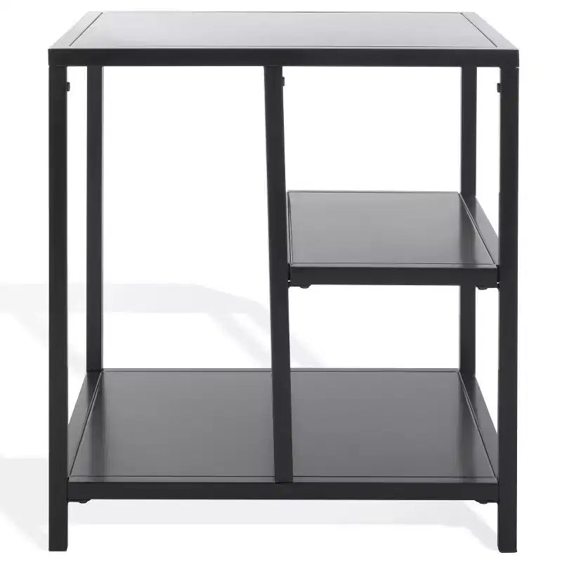 Table d'appoint Hodge Metal à 3 étagères - SFV9557 - Noir - Safavieh Couture