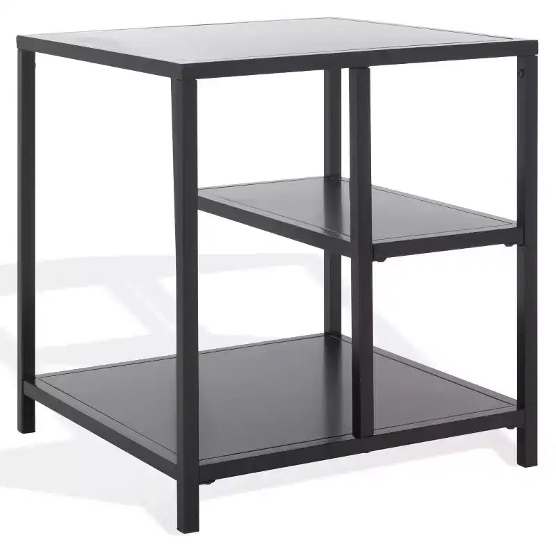 Table d'appoint Hodge Metal à 3 étagères - SFV9557 - Noir - Safavieh Couture