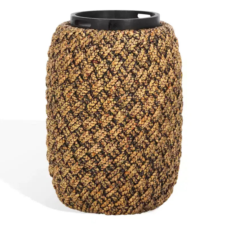 Bayley Waterhyacinth Storage Accent Table - CWK2011 - Natural/Dark Brown - Safavieh Couture