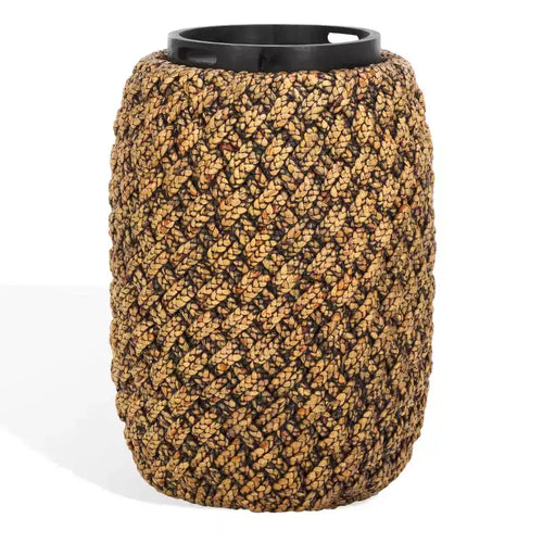 Bayley Waterhyacinth Storage Accent Table - CWK2011 - Natural/Dark Brown - Safavieh Couture