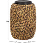 Table d'appoint Bayley Waterhyacinth Storage - CWK2011 - Naturel/Marron foncé - Safavieh Couture
