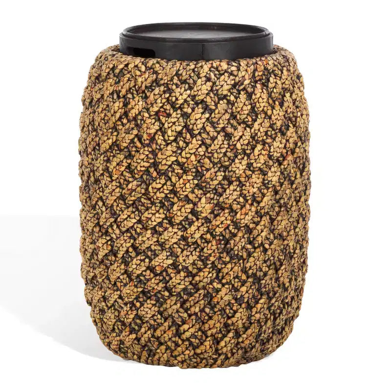 Table d'appoint Bayley Waterhyacinth Storage - CWK2011 - Naturel/Marron foncé - Safavieh Couture