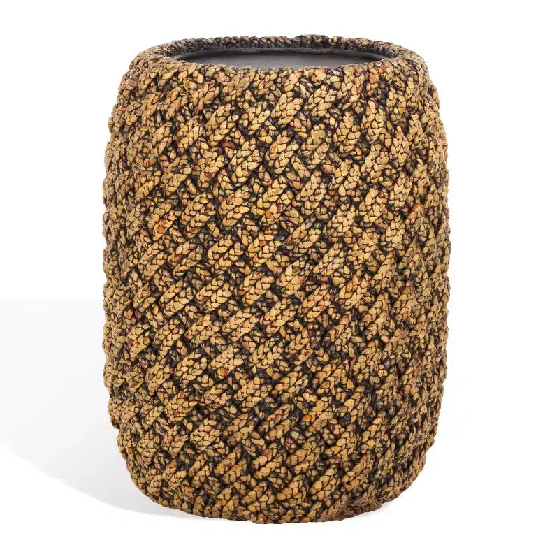 Table d'appoint Bayley Waterhyacinth Storage - CWK2011 - Naturel/Marron foncé - Safavieh Couture