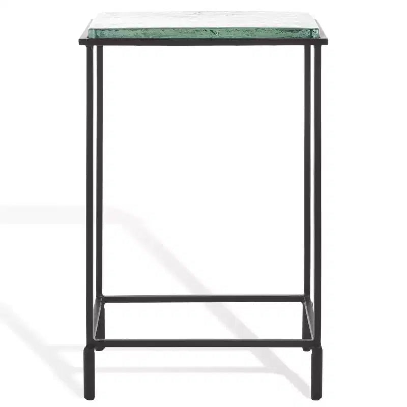 Ferguson Cast Glass Accent Table - SFV7911 - Black/Clear - Safavieh Couture