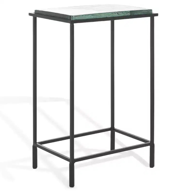 Table d'appoint en verre coulé Ferguson - SFV7911 - Noir/Transparent - Safavieh Couture