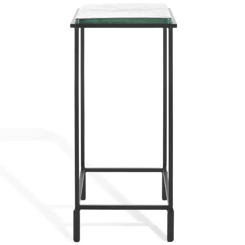 Table d'appoint en verre coulé Ferguson - SFV7911 - Noir/Transparent - Safavieh Couture